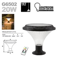 G6502 P6502 Solar LED Gate Light / Solar LED Bollard 20W Black