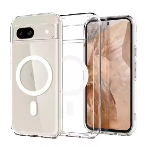 Luxury Transparent Bayer For Magsafe Case for Google Pixel 9A 8 7 6 Pro PC TPU Magnetic Ultra Thin C