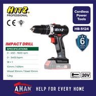 HITZ 20V Impact Drill Cordless Rechargeable Electric Screwdriver Cordless Drill Power Tool SIRIM Ger