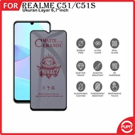 LAYAR Realme C51s C51 Tempered Glass Anti-Scratch Full Cover Screen Protector