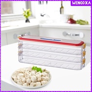 [Wenodxa] Frozen Dumpling Storage Boxes with Buckle Lid And Handle for Donuts Cookies