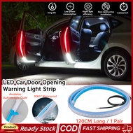 (Ship IN 12H) 1Pair LED Car Door Opening Warning Light Strip  Welcome Light 120cm 12V Ambient Safety