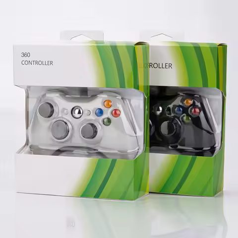 Wireless/Wired Controller For Xbox 360 Game Controller with Dual-Vibration Turbo Compatible with Xbo