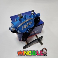 ปั๊มล่าง ปั๊มนิชชิน งานCNC ตัวใหม่ล่าสุด มีขาให้2ขา เลือกใส่ตามรุ่นรถได้ สีน้ำเงิน WAVE110i / WAVE12