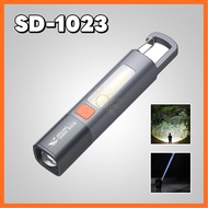 ไฟฉาย Smiling SHARK    สําหรับกลางแจ้ง ไฟฉาย LED ขนาดเล็ก สว่างมาก ไฟฉายแรงสูง  ไฟฉายอเนกประสงค์ชาร์