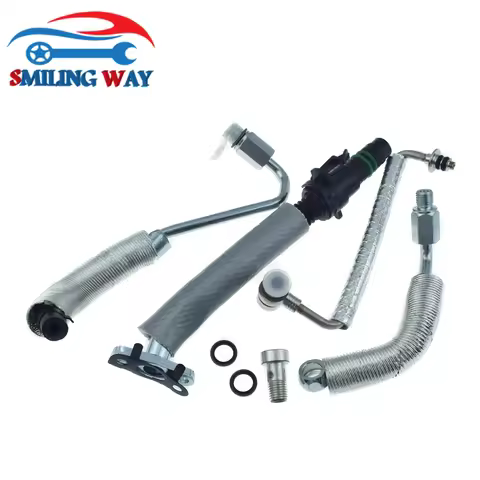 Turbocharger Turbo Coolant Oil Return Drain Inlet Feed Tube Pipe Connector Kit For Buick Encore Chev