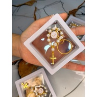 Mini rosary with inital and frame