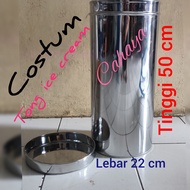 tong es krim/tong ice cream 50x22/BAHAN TEBAL04 stenlis