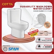 COTTA Bogio Heavy Duty Seat Cover Wash Down Water Closet Couple Toilet Bowl Mangkuk Tandas Duduk  Jamban Duduk S Trap