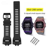 Replacement Resin Silicone Watch Strap For GBD‑200‑1/2/9 GBD‑200SM Men Women Student Sport Black Rub