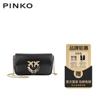 PINKO奢侈品女包包百搭小方包链条单肩斜挎包经典飞燕珠宝标送女友老婆生日礼物1P22K2Y7SPZ99Q 黑色Z99Q