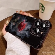 3 In1 Red Rose Case For Vivo X200 X200S X200U X200pro X200pro mini,IQ00 NEO5 NEO7 SE 8 PRO 9 9 PRo 1