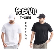 REVO T-shirt Plain Kosong Regular Fit Asian Size Round Neck Men T-shirt