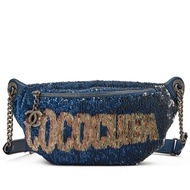 Chanel Blue, White, Pink Sequin and Blue Quilted Lambskin Coco Cuba Waist Bag Fanny Pack Ruthenium Hardware, 2017