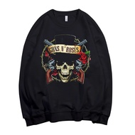 8 Designs Guns N Roses Gnr Skull Pollover Sweatshirt Pop Rock Hoodie Punk Sudadera Streetwear Outerwear Heavy Tee