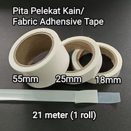 Pita Pelekat Kain/Name Tag/Lencana Sekolah/Pelekat Fabric/Fabrik Gam/Fabric Adhesive Tape-Double Sid