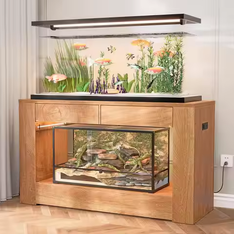 48" Aquarium Stand for 55–75/90 Gallon Tank,Heavy Duty Fish Tank Stand up to 1000 LBS,Aquarium Stand