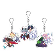 ‌Four Cornered LoveDance Two People Keychain String Cartoon Couple Set Figure Luka Hyuna Keyring Pen