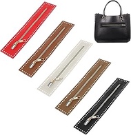 5PCS PU Leather Zipper, 10.6 Inch Crochet Zipper with Holes, Leather Sewing Zippers Frame with Holes