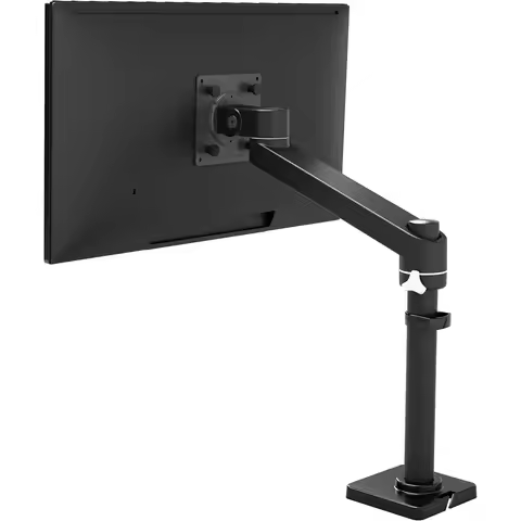 Single Monitor Arm Desk Mount for 34 Inch Screens, VESA 75x100mm, 0-18 lbs, 360° Pan & Tilt, Easy In