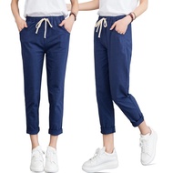【Ready Stock】 Ready Stock Women linen Loose Soft Casual Long Pants