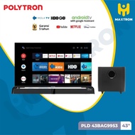 SMART TV LED POLYTRON 43 INCH 43” PLD43BAG9953 ANDROID FRAMELESS