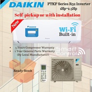 Daikin 1Hp ~ 2.5Hp Inverter Wall Mounted Aircon FTKF Series 冷气机 Penghawa Dingin Household Office Ins