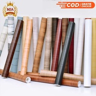 KAYU Diy Sticker Wood Grain PVC Wall Paper Waterproof Self Adhesive Wall Sticker Furniture Renovation Sticker Sticky Paper Home Decoration