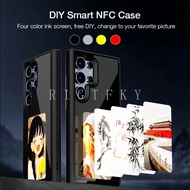 NFC Smart Eink Phone Case For Samsung Galaxy S23+ S24 Ultra Four Colors Ink Screen Phone Full Covera