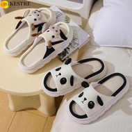 KESTRE Cartoon Cow Capybara Slippers, Non-Slip Cartoon Cow Linen Slippers, Shoes Soft Thick Sole Kaw
