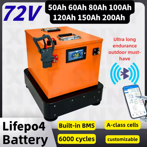 Lithium Battery Charger 100AH LifePo4 Lithium Battery 72V 50Ah-200Ah for Golf Cart Electric Vehicle 