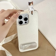 Thai Stock Case FOR Samsung Glass Stand Oatmeal Pattern Mobile Phone GalaxyA51 A53 A54 A52s A03 A05 
