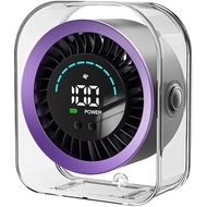 Desk Fan 100-Speed, 3000mAh Rechargeable Fan, LED Display, Ultra-Quiet 30dB, 7-Blade Motor, Wall Mou