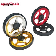 [szlztmy3] 4 Packung 6cm Alloy Folding bike Wheel Transport EZ Wheels & Bolts for Brompton