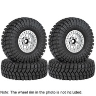 yunhaoSK-4PCS 110Mm 1.9 Rubber Tire Wheel Tyre for 1/10 RC Crawler Car TRX4 D90 Axial SCX10 II III R