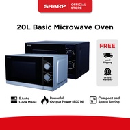 SHARP 20L Litres 800W Solo Microwave Oven R-20A0 in Silver | Black