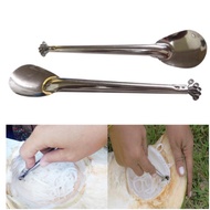 Coconut, Melon Scraper with Spoon Grater Scraping Coconut (Pangkayod ng Buko)