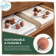 DayDayTo Natural Cedar Wood Balls Scented Closet Home Accessories Insect Repellent Breathable Freshe