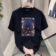 Anime Character Graphic Print Men's Casual T-Shirt White Short Sleeve Top 738C