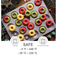 ((Baking Kitchen) Chefmade wk9929 Golden 20 Non-Stick Mini Donut Cake Mold Baking Pan wk9929