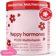 Happy Hormone PCOS Multivitamin Prebiotics Prebiotics Mixed Health 120cap-Made in USA A4BW