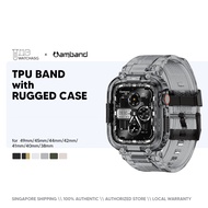 amBand M1 Sport Series for App-le Watch 49/45/44/42 & 41/40/38mm Premium TPU Band w/ Rugged Case, St