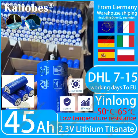 yinlong 2.3v 45ah Lithium titanate lto Battery 66160k DIY 12V 24V 48V Electric Boat Solar Speaker Ca