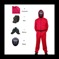 😎ชุดSQUID GAME😎Local shipping ชุด+หน้ากาก squid game ไม่ต้องรอ ส่งจาก กทม ฮาโลวีนบท เกมปลาหมึกยาม Ho