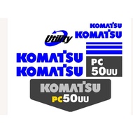 Komatsu รถขุดสติ๊กเกอร์ PC50UU PC200-8 PC120-6ทั้งเซตเครื่องสติกเกอร์ PC200-6 PC200-7ตกแต่งสติ๊กเกอร