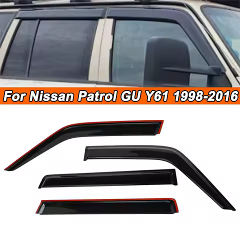 4Pcs Window Rain Sun Visor For Nissan Patrol GU Y61 1998-2016 Rain Guard Deflector Windshield Rain E