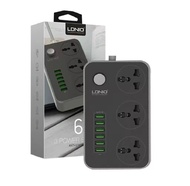 LDNIO Original SC3604 Power Strip 3 Universal Sockets  3 USB Ports  2m UK Plug