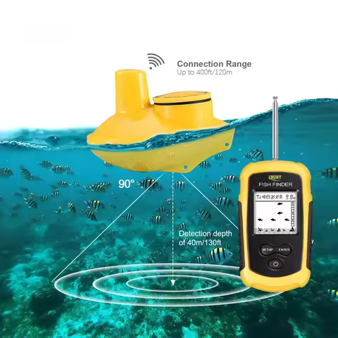 Wireless Fish Finder Sonar Detection Fish Finder Fishing Equipment Portable Fish Finder 100 Meters W