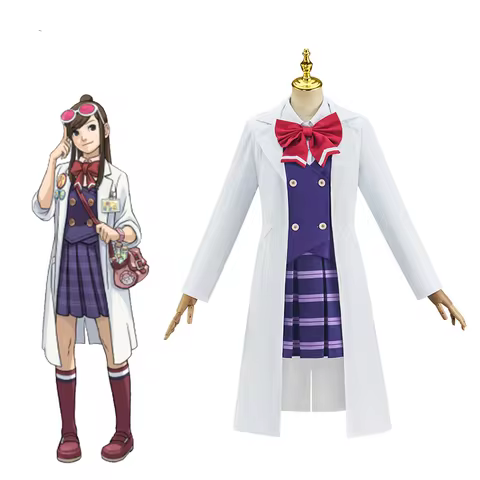 Game Ace Attorney Akane Houzuki Cosplay Suit Women Jk Uniform Ema Skye Casual Dress Halloween Party 