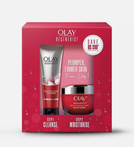 OLAY - 玉蘭油 大紅瓶 再生微塑日霜 + 潔面乳保濕套裝[平行進口]